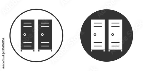 Lockers icon vector solid icon style illustration. EPS 10 file
