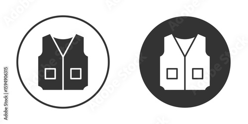 Lifejacket icon vector solid icon style illustration. EPS 10 file