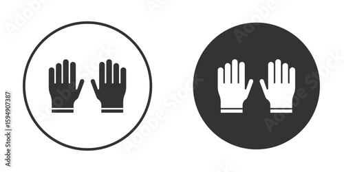 Gloves icon vector solid icon style illustration. EPS 10 file