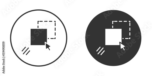 Drag and drop icon vector solid icon style illustration. EPS 10 file