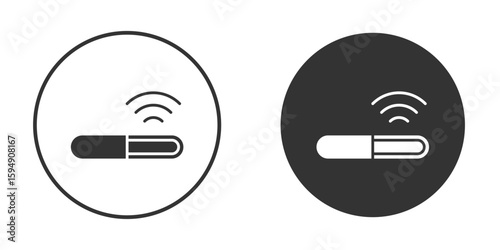 Dog microchip icon vector solid icon style illustration. EPS 10 file