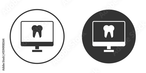 Dental X ray icon vector solid icon style illustration. EPS 10 file