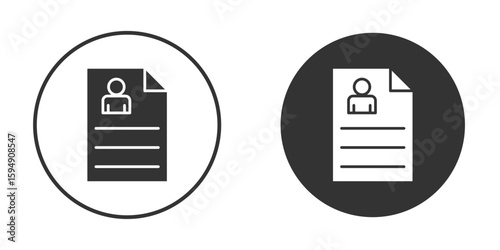 Curriculum icon vector solid icon style illustration. EPS 10 file