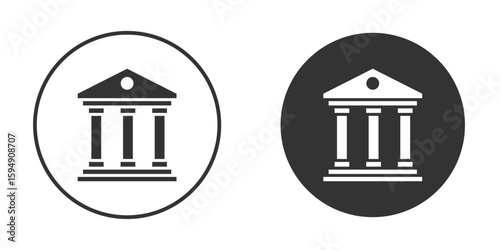Courthouse icon vector solid icon style illustration. EPS 10 file