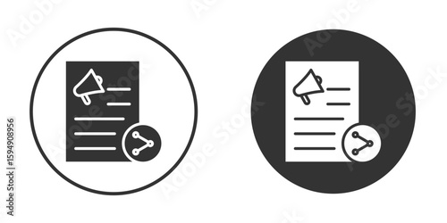 Content marketing icon vector solid icon style illustration. EPS 10 file