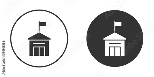City hall icon vector solid icon style illustration. EPS 10 file