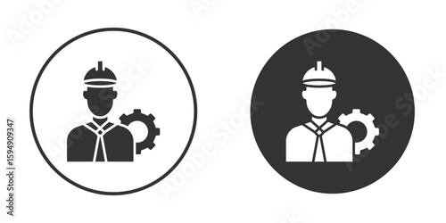 Civil Engineer icon vector solid icon style illustration. EPS 10 file