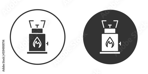Camping gas icon vector solid icon style illustration. EPS 10 file
