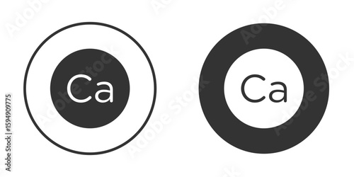 Calcium icon vector solid icon style illustration. EPS 10 file