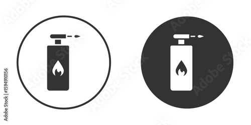 Blowtorch icon vector solid icon style illustration. EPS 10 file