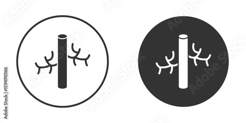Blood vessel icon vector solid icon style illustration. EPS 10 file