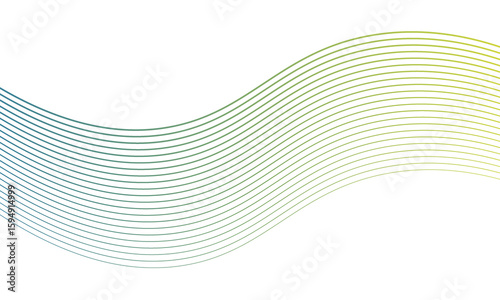 Abstract wave vector background with flowing blue lines and digital design elements