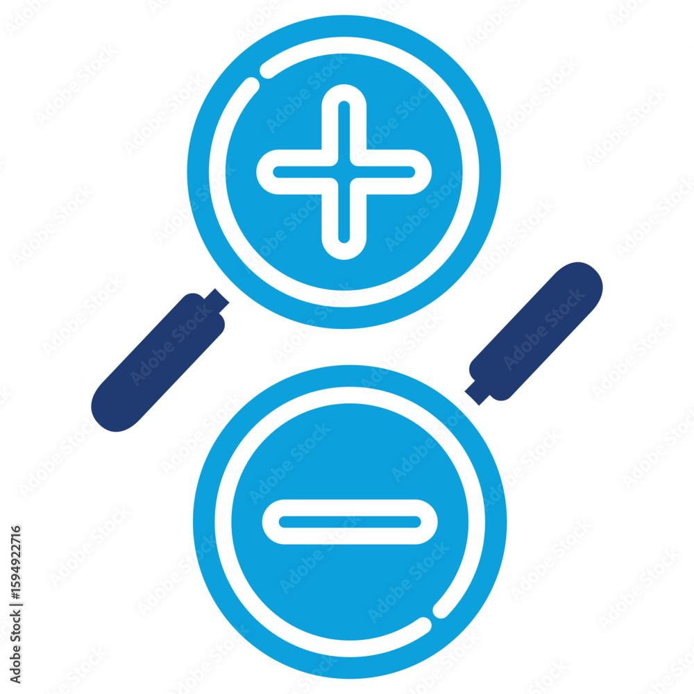 Obraz premium Zoom Flat Blue Icon