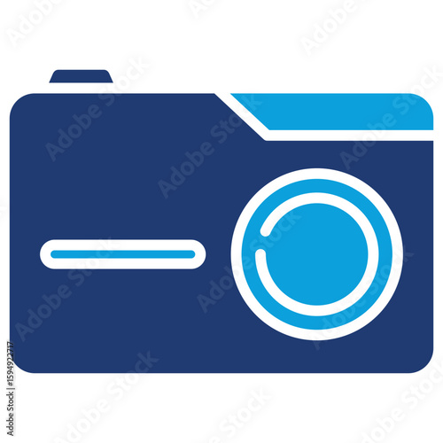 Camera Flat Blue Icon