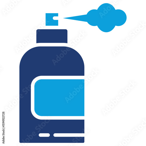 Spray Flat Blue Icon