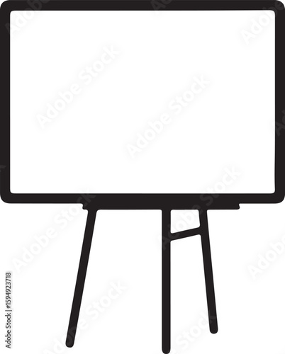  Whiteboard in silhouette full white baackground.