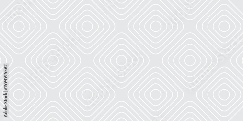 Seamless geometric pattern of white squares on a gray background. Abstract diamond vector pattern. Simple vector illustration. Simple geometric design for fabric, wallpaper, scrapbooking, and textiles
