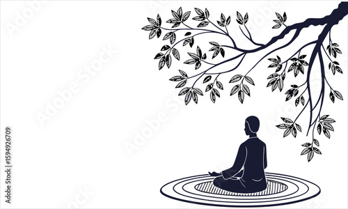 Peaceful Meditation Under Tree