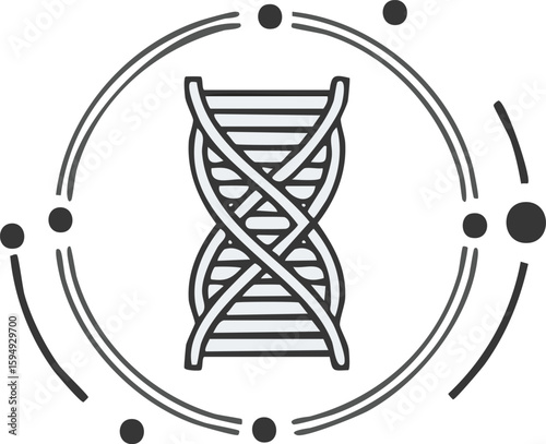 Gene Editing Icon Vector Illustration.biology, engineering, genetic, science, biotechnology, illustration, analysis, backgrounds, diagram, discovery, dna, eraser, horizontal, laboratory, magnification