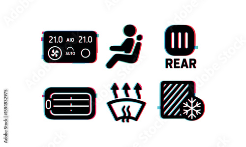 Car interior features: console, usb ports, armrest, dial, coin tray