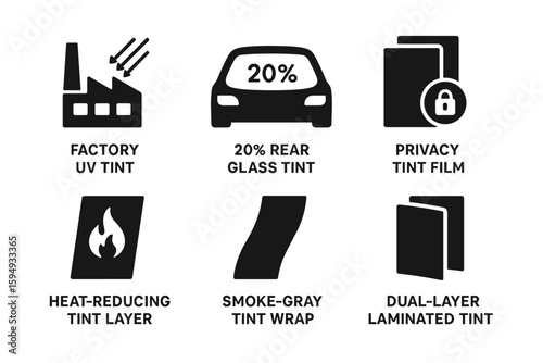 Uv tint options for vehicles and privacy film details
