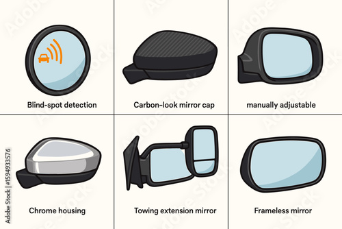 Car mirror types: features and designs