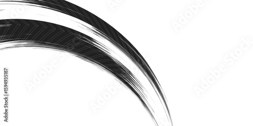 Tire tread marks, wheel textures, tire marks - car racing, motocross, drift, rally, off-road and others. Vector black isolated texture in grunge style with splashes.eps10