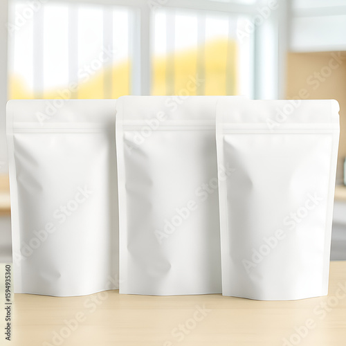 A high-quality, editable pouch packaging mockup designed for showcasing your product branding in a realistic and professional style.
