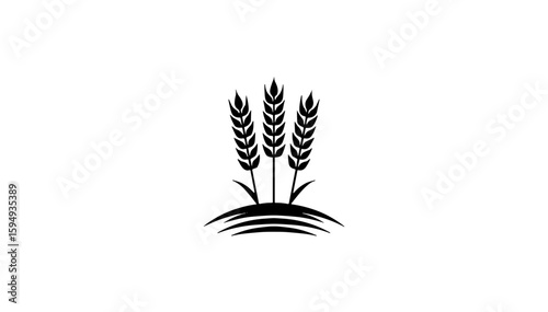 Grains illustration showcasing harvested products like wheat and corn in a rustic style