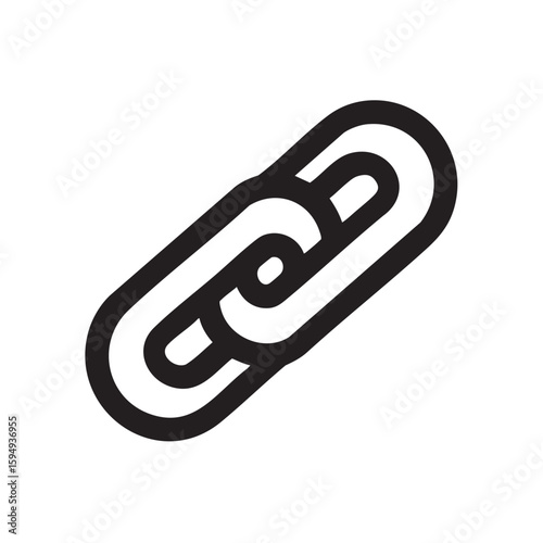 A minimalist outline icon of a chain link.