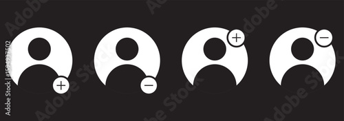Avatar default user icon set. Social media user profile icon