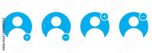 Avatar default user icon set. Social media user profile icon