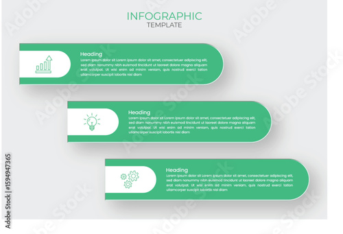 Modern Infographic Template with Icons and Text for Business Use-