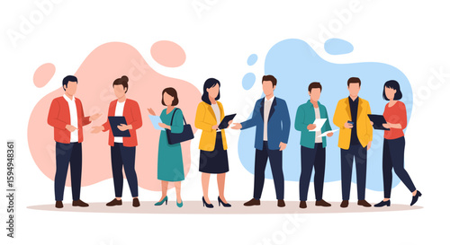 Diverse business team collaborating, ideal for website banners, presentations, and marketing materials.