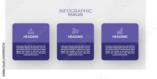 Vector Infographic design business template with icons and 3 options or steps. Can be used for process diagram, presentations,
workflow layout, banner, flow chart, info graph

