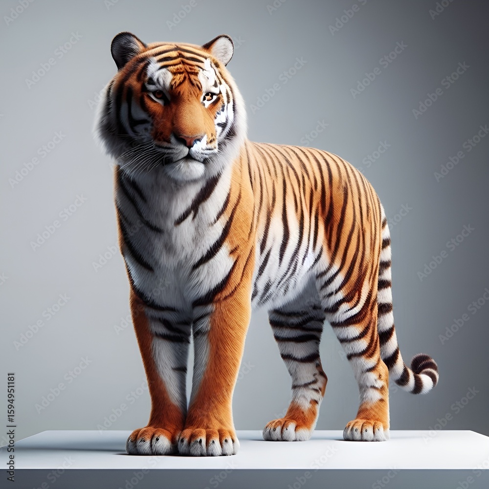 Obraz premium tiger on white background