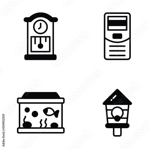 Check our premium bundle showing home accessories glyph icons