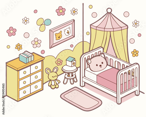 baby girl in bed