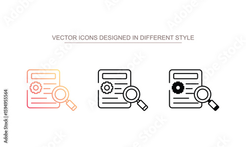 Evidence icon design with white background stock illustration