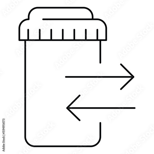 Vector Icon Showing Medical Prescription Transfer System