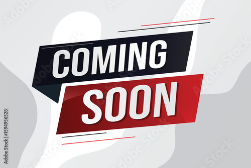 coming soon word concept vector illustration with lines 3d style for social media landing page, template, ui, web, mobile app, poster, banner, flyer, background, gift card, coupon, label, wallpaper 
