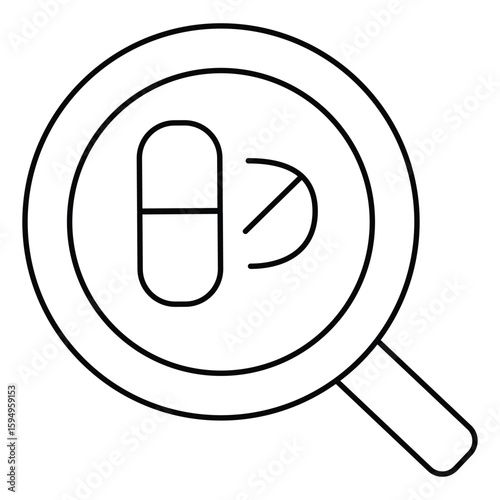 Healthcare Drug Finder Vector Icon With Location