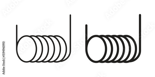 Wire coil icon symbol shape. vector symbols.