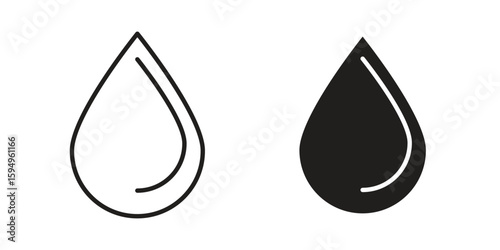 Water drop icon symbol shape. vector symbols.