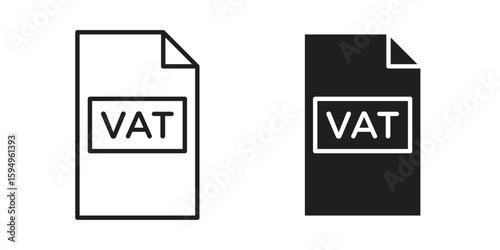 Value added tax VAT icon symbol shape. vector symbols.
