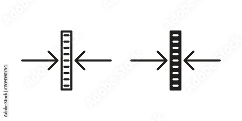 Thickness icon symbol shape. vector symbols.