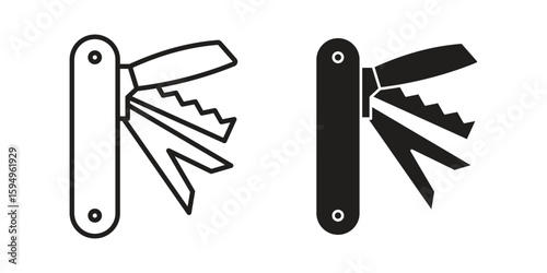 Swiss Knife icon symbol shape. vector symbols.