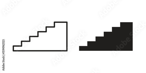 Stairs icon symbol shape. vector symbols.