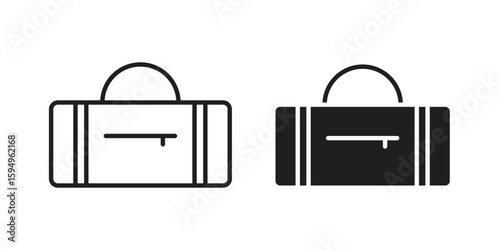 Sports bag icon symbol shape. vector symbols.