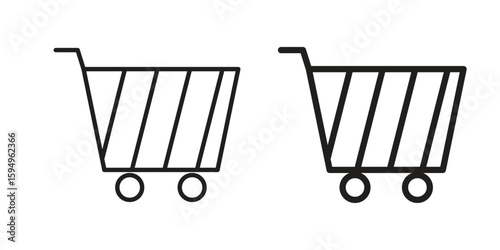Shopping cart icon symbol shape. vector symbols.